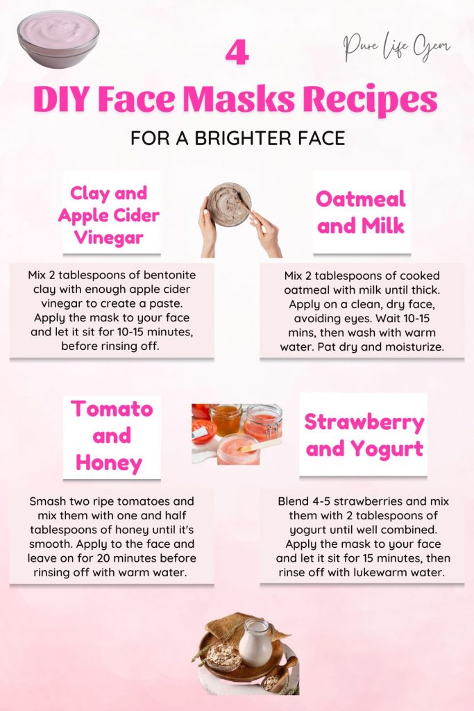 4 DIY Face Masks Recipes For A Brighter Face