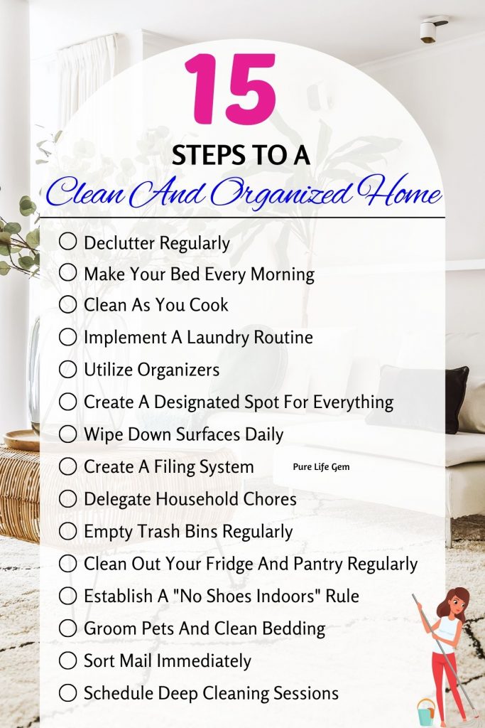 15 Steps To A Clean And Organized Home