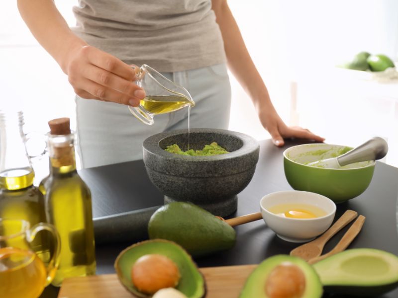  Avocado and Olive Oil Face Mask