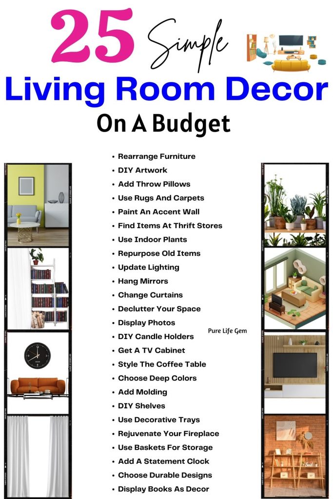 25 Simple Living Room Decor On A Budget