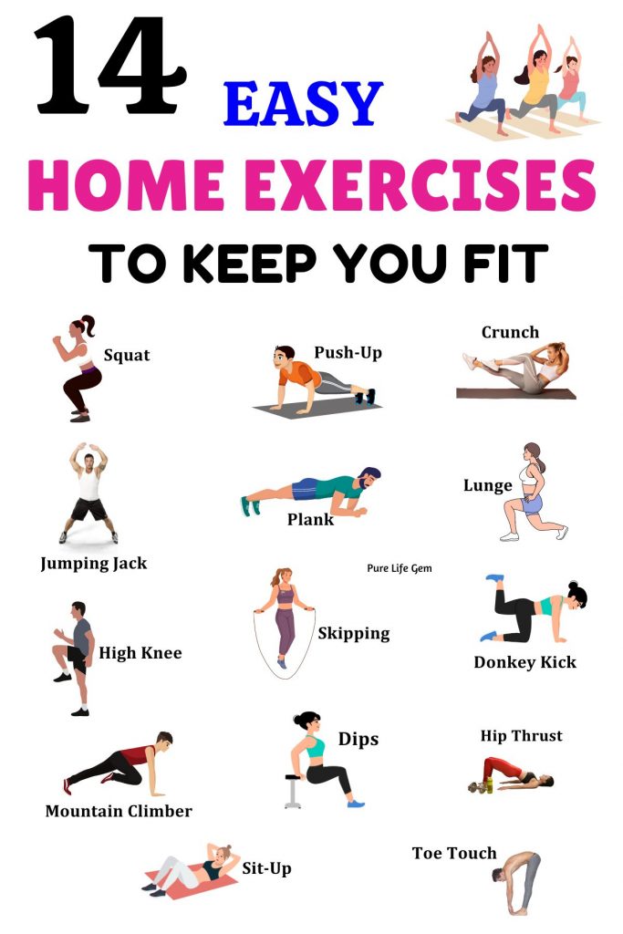 14 Easy Home Exercises To Keep You Fit